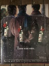 1989 Vintage Bacardi Rum Christmas Time PRINT AD Three Wise Men Original picture