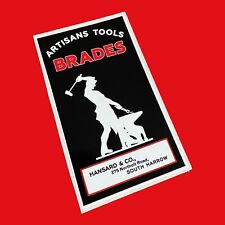 vintage brades Artisans Tools Advert Vinyl Decal Sticker Hammer Axe Spade Trowel picture