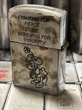 1968 Vietnam Zippo Minnie Mouse Used Vintage War 68 - 69 BIEN HOA From Japan picture