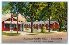 c1940s Hamilton Motor Court And Restaurant Roadside Hamilton Georgia GA Postcard picture