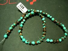 Awesome Synthetic 6mm Turquoise and Bronzite Beads 15 inch strand at 15 grams picture