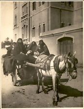 GA198 Original Photo VEILED EGYPTIAN WOMEN OUT FOR RIDE IN CAIRO TRANSPORTATION picture