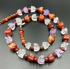 Vintage Antique Style Hand Made Jewelry Amethyst Crystals Carnelian Beads Lot picture