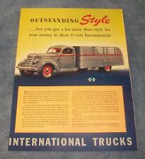 1939-40 International Trucks Vintage Color 1-1/2-ton D-30 Ad 