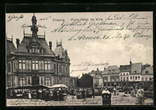CPA Chauny, Place-Hôtel de Ville 1915  picture