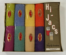 Vintage HI-JACS Coasters (8) Colorful Drink Coozies Style 88 Made in the USA picture