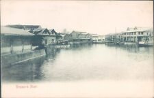 SINGAPORE river 1900s litho PC picture
