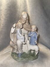 Religious Porcelain light/lamp “Jesus,  lamb and 2 children” Great Baptism gift picture