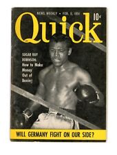 Quick 1951 Sugar Ray Robinson February Magazine Vtg News Weekly Cover Germany picture