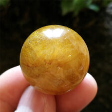 24g 25.5mm Rare Healing Sphere Natural Golden Hair Rutilated Quartz Crystal Ball picture
