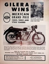 1964 Gilera Super Sport Tipp Rahm win Mexican Grand Prix - Vintage Motorcycle Ad picture