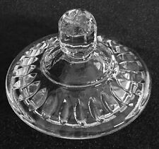 Vintage Glass small Sugar Bowl Cover or LID ONLY Clear Jeanette Anniversary 3” picture