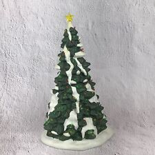 Hearthside Village Lighted Porcelain 12” Christmas Tree Lemax 1995 Original Box picture