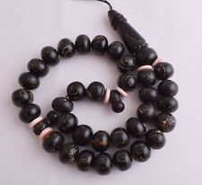 Black coral Islamic Prayer Beads-ُTasbih Worry Beads-20X16mm-190 grams-يسر picture