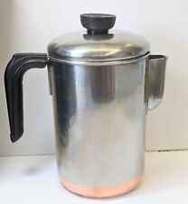 Vintage Revere Ware Copper Bottom Coffee/Tea Pot 8-Cup No Inserts picture