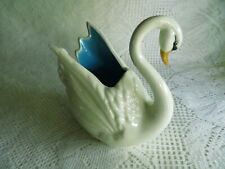Vintage Holland Mold Swan Ceramic  Planter Vase 7-1/2