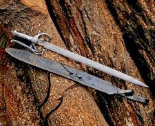 Marvelous Handmade Damascus steel Medieval Zorro Rapier Sword & leather sheath picture