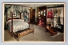 Lexington MA-Massachusetts, Hancock Clarke Hosue Bedroom, Vintage Postcard picture