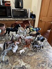 Schleich And Breyer Horses.  Large Lot Of 17.  NICE picture