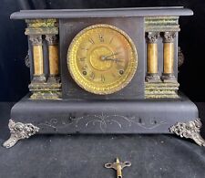Sessions 8 Day Time/Strike  Mantle Clock With Key Works Antique Needs Pendulum picture