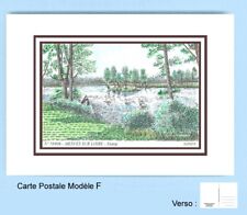 CP F 58406 POSTCARD DRAWING 2 nets brown 58 MESVES SUR LOIRE picture