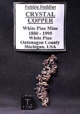 Stunning 4.3 cm Cubic Hoppered Copper Crystals from White Pine Mine, Michigan picture