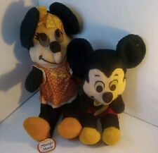 Vintage 1956 Mickey & Minnie Mouse Plush Walt Disney California Stuffed Toys picture