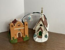 1999 2000 Hallmark CANDLELIGHT SERVICES #2 Magic Ornament COLONIAL ADOBE CHURCH picture