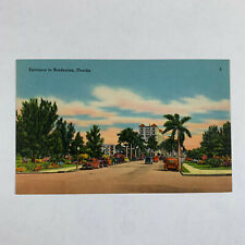 Postcard Florida Bradenton FL Entrance Linen Unposted 1940s picture