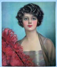 Beauty, Vintage Earl Christy Art Deco Pin-Up Portrait Print 1930s Blue-Eyed Girl picture