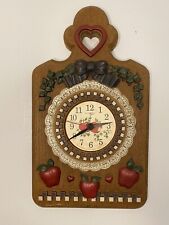 Vintage New Haven Quartz Apple Wall Clock Homeco Home Interiors Ivy Apples USA picture