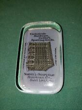 Vintage Paperweight Adv. Norvell Shapleigh Hardware St. Louis, MO. picture