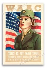 Join the WAAC” 1943 Vintage Style WW2 War recruiting Poster - 16x24 picture