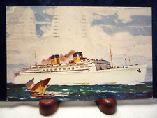 Vintage 1947 Cruise Ship Steamer 