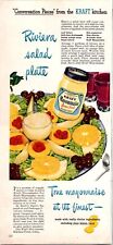 1949 Kraft Mayonnaise- Riviera Salad Plate with Recipe Vintage Print Ad picture