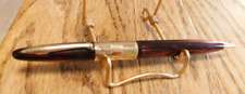 1946  Sheaffer 500 RED & BLACK STRIATED CELLULOID MECHANICAL PENCIL ~ WORKING picture