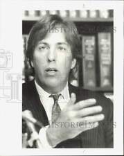 1991 Press Photo Geoffrey Fieger, Dr. Jack Kevorkian's Attorney - afa56777 picture