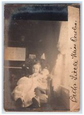 1906 Interior Rocking Chair Baby Girl Piano West Concord MN RPPC Photo Postcard picture