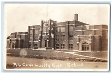 Polo Illinois IL Postcard Polo Community High School c1920's RPPC Photo picture