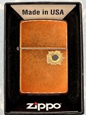 Vintage 2019 Bullet Hole Copper Coated Zippo Lighter NEW picture