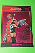 2019 UPPER DECK MARVEL DEADPOOL INSERT PARALLEL PINK #2 CARD HAVE SOME FUN picture