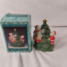 Fine Porcelain Xmas Tree Candle Cover - Vintage  picture