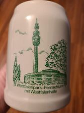 Vintage West German Stoneware Mug Westfalenpark-Fernsehturm mit Westfalenhalle  picture