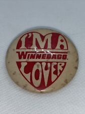 Vintage I’m A Winnebago Lover Vintage Button Pin Motor Home RV Camping Winnebago picture
