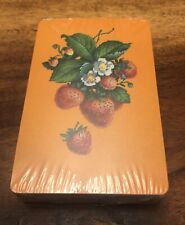 VERY RARE STRAWBERRY PLANT FLOWERS BERRYS ON PLAYING CARDS SEALED picture