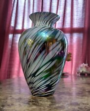 Iridescent Rainbow Glass Vase picture