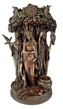 Veronese Celtic Triple Goddess Maiden, Mother Danu and Crone Statue Bronze Color picture