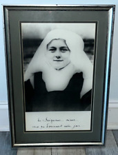 VINTAGE NUNS CONVENT FRAMED PORTRAIT OF ST. THERESE OF LISIEUX W/ FRENCH picture
