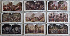 9 Vintage Stereoview Stereoscope Cards 3D - Jesus Christ Bible Calvary Story picture