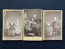 Antique Bremen Germany Children And Mother Set Of 3 CDV Photo picture